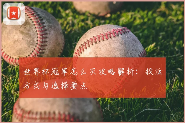 世界杯冠军怎么买攻略解析：投注方式与选择要点